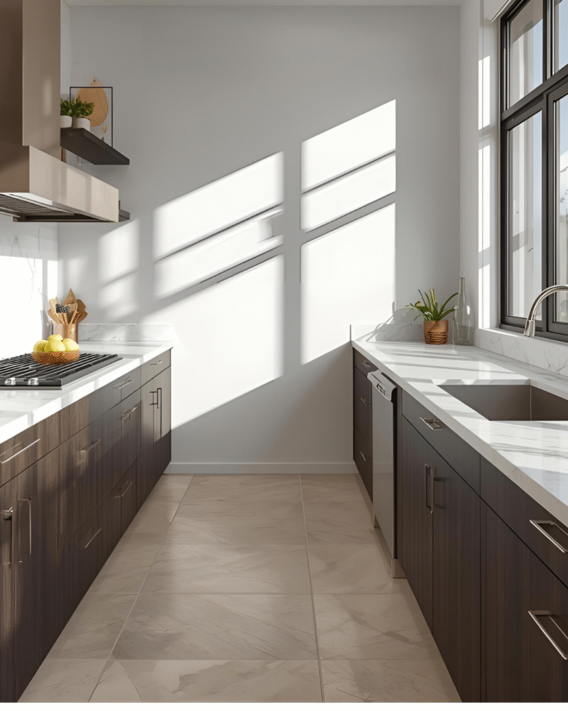 A small galley kitchen in Brighton